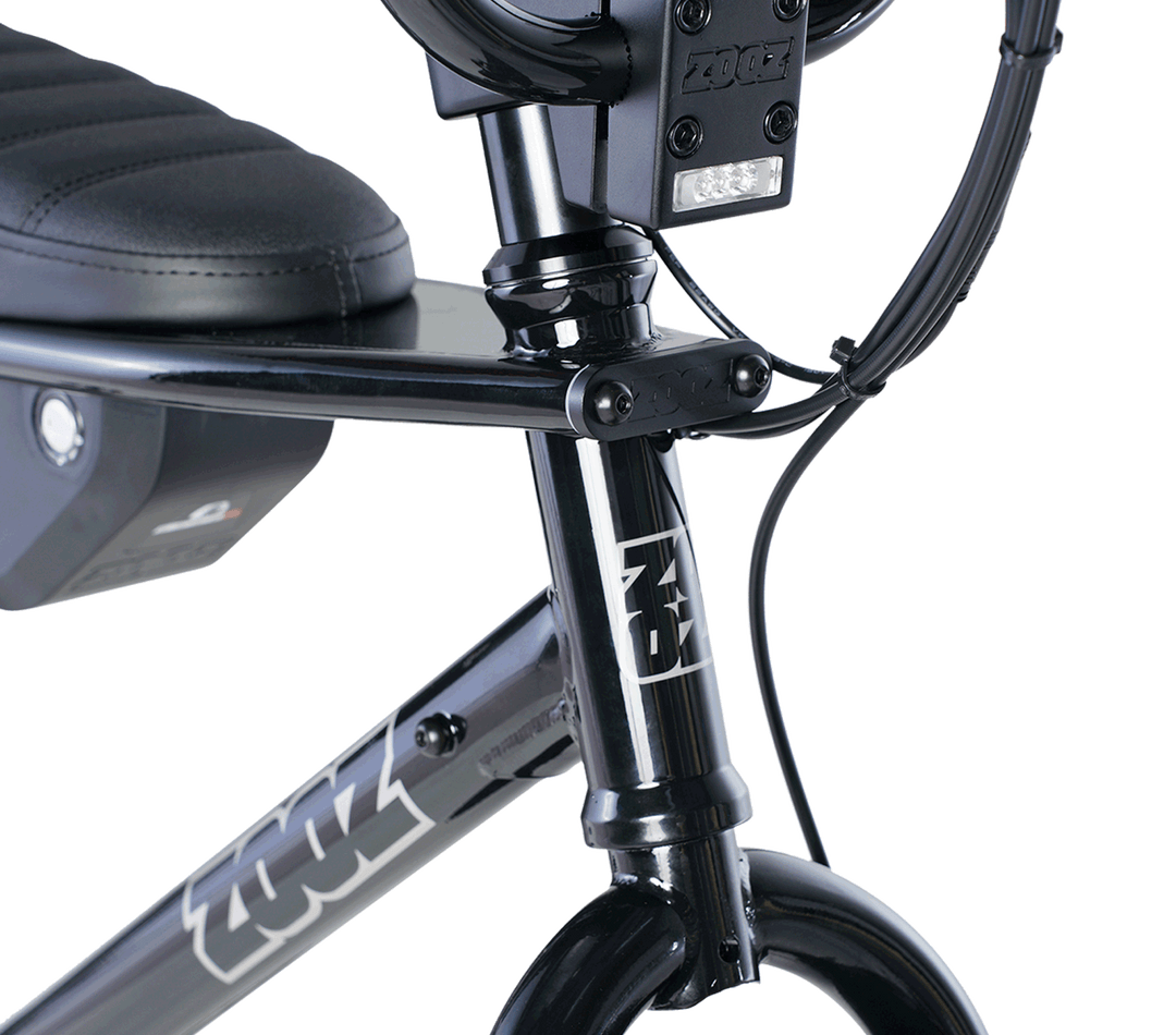ZOOZ BIKES ULTRA RIPSTER JET BLACK LED stem