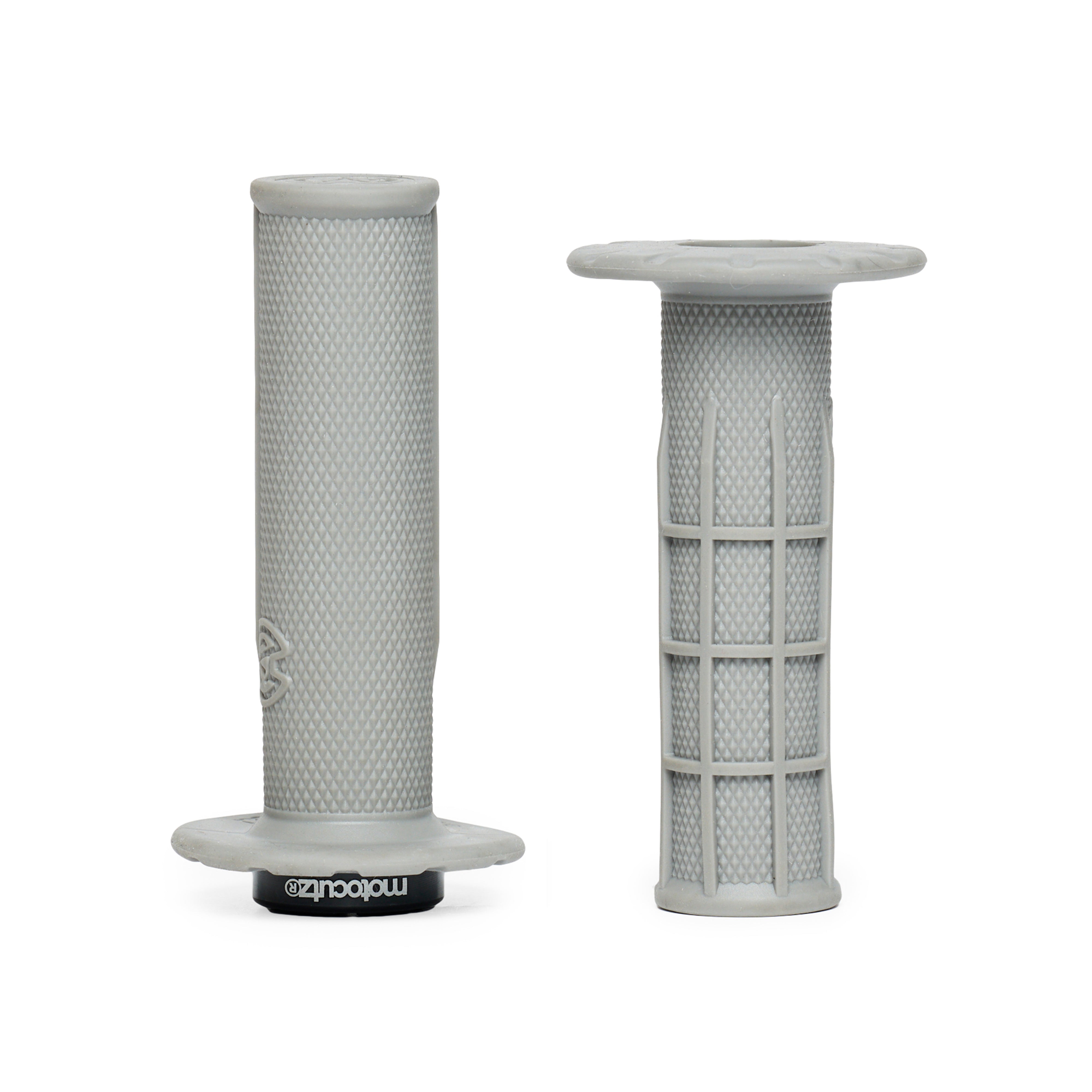Universal Half Waffle Single Side Bolt-On Grips Grey – Zooz Bikes