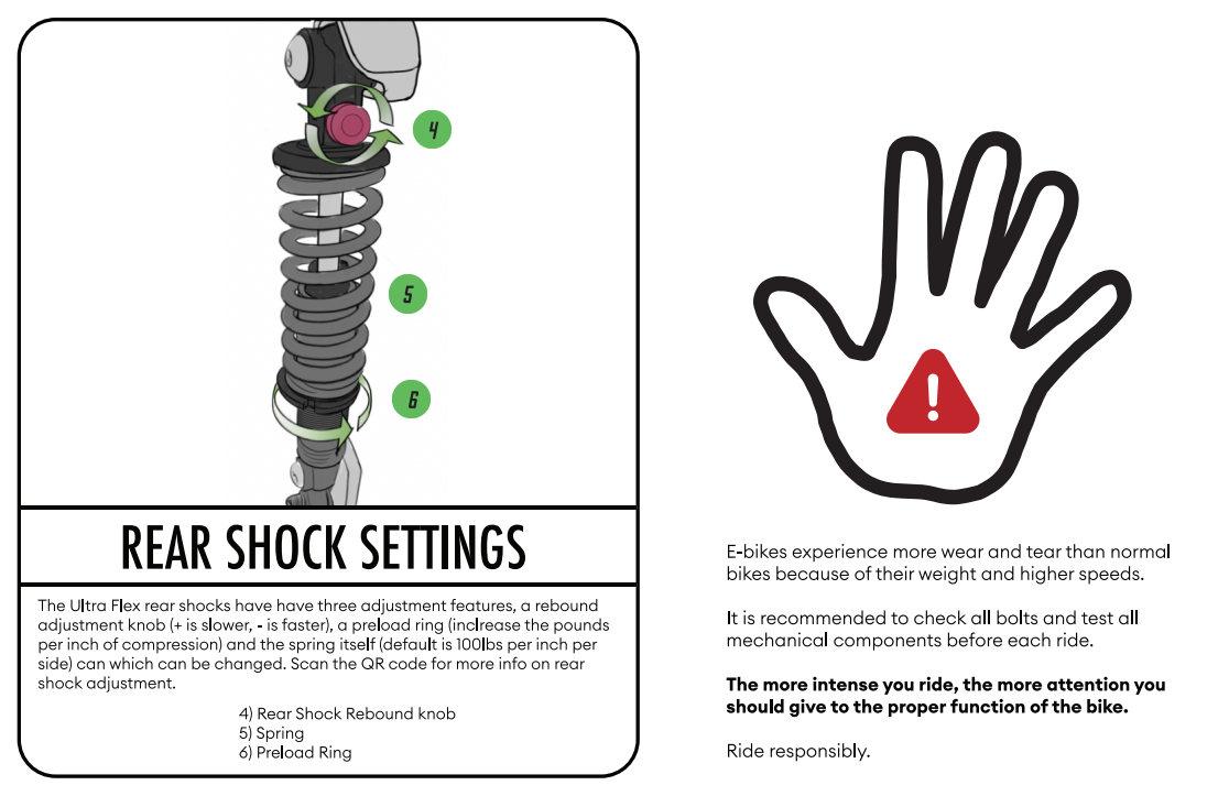 Rear shock settings