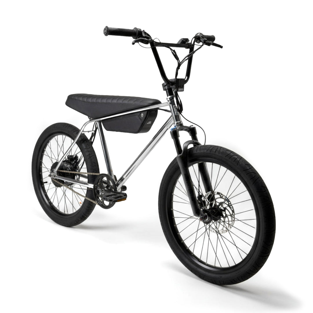 ZOOZ Ultra Urban Front Suspension Fork with 80mm of travel smoothes out the bumps.
