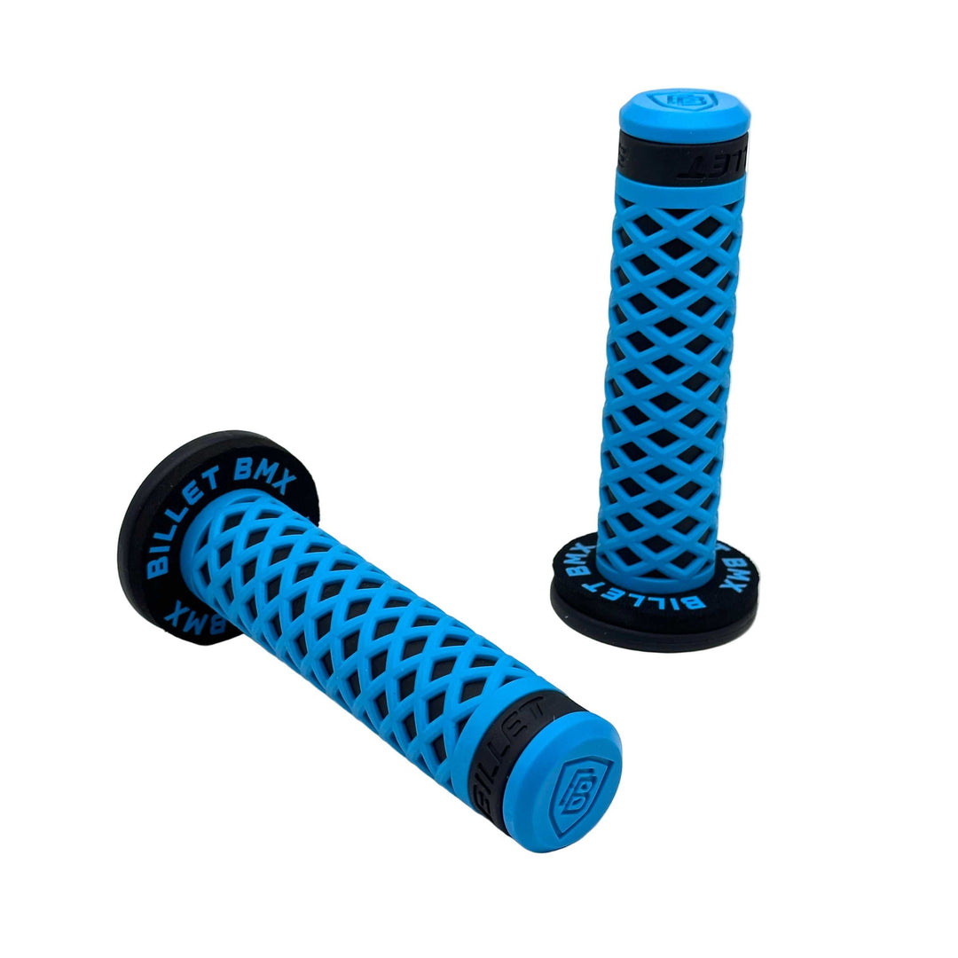 Billet BMX Ultra Grips Diamond Series Handlebar Grips White / Red
