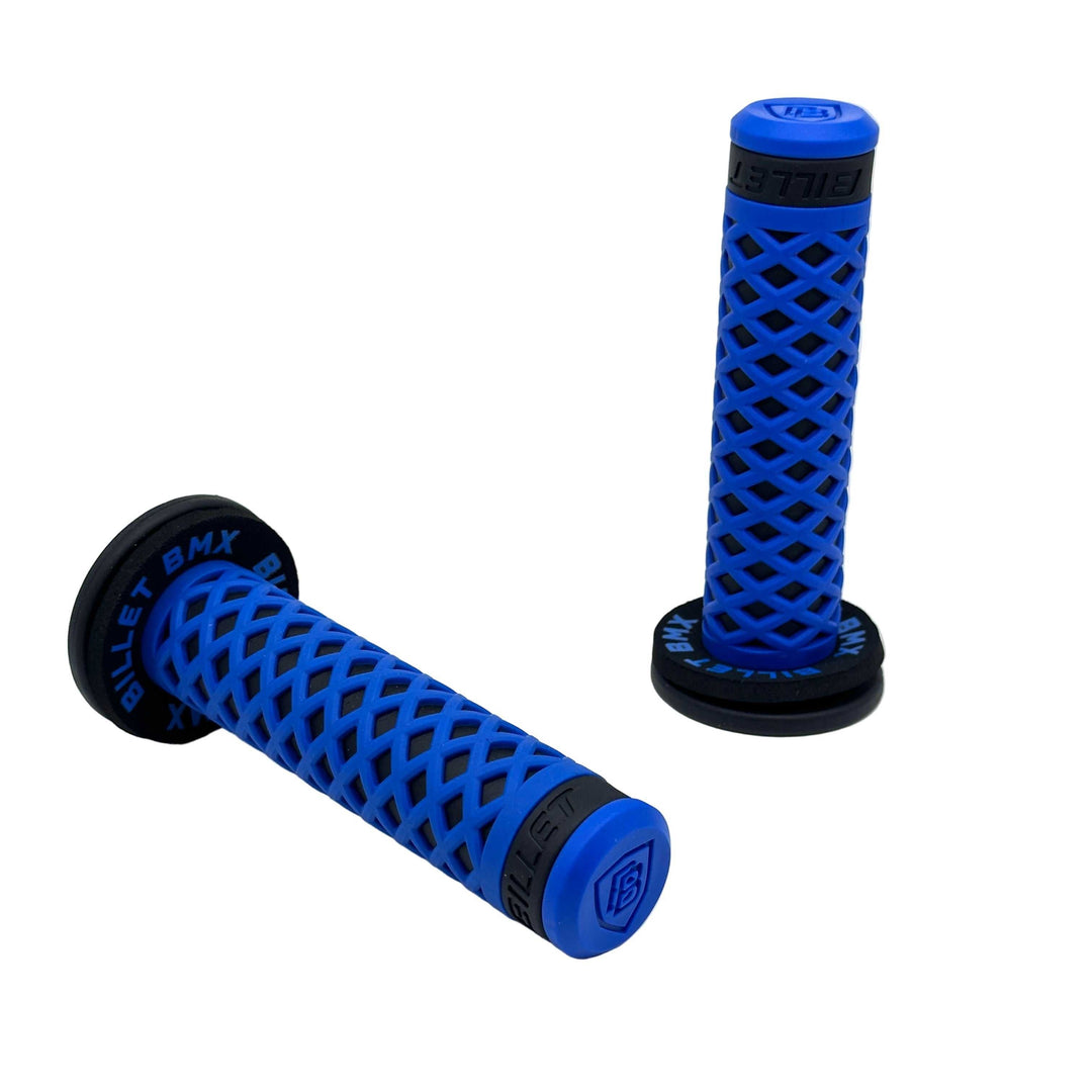 Billet BMX Ultra Grips Diamond Series Handlebar Grips BLUE / BLUE