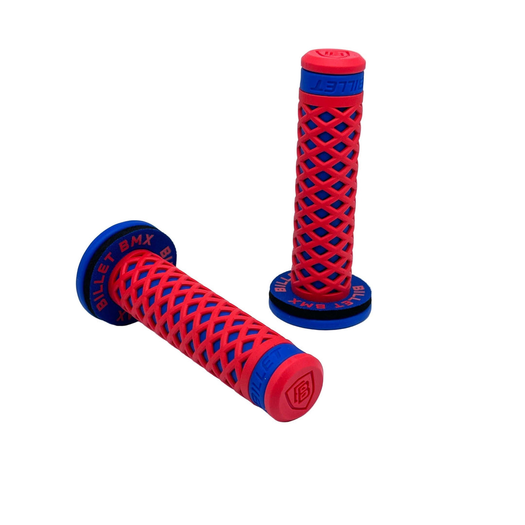 Billet BMX Ultra Grips Diamond Series Handlebar Grips BLUE / BLUE