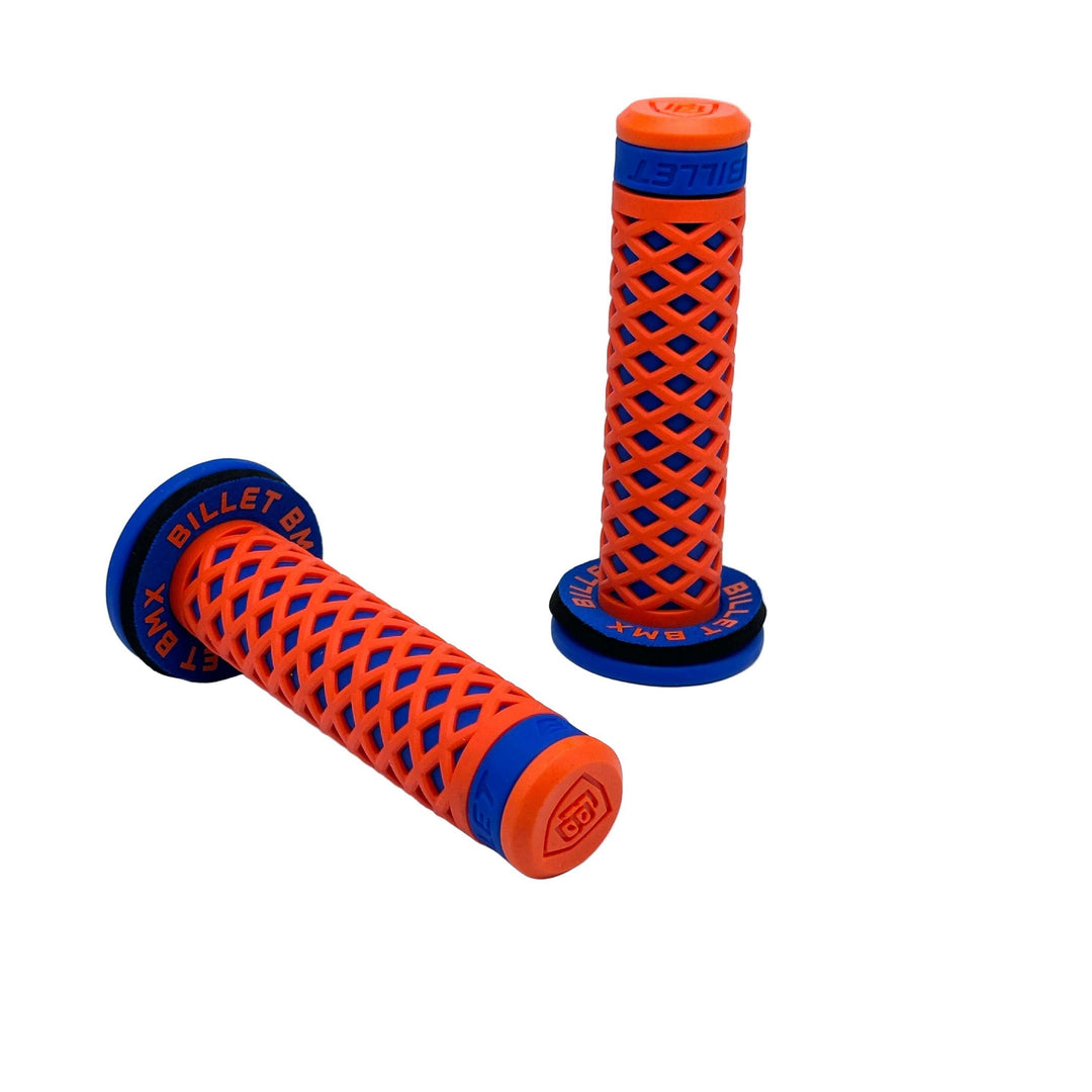 Billet BMX Ultra Grips Diamond Series Handlebar Grips BLUE / Orange