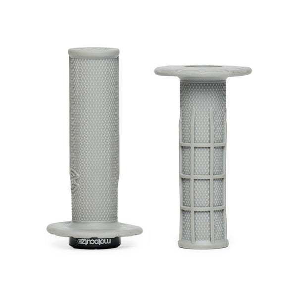 Universal Half Waffle Single Side Bolt-On Grips Grey – Zooz Bikes