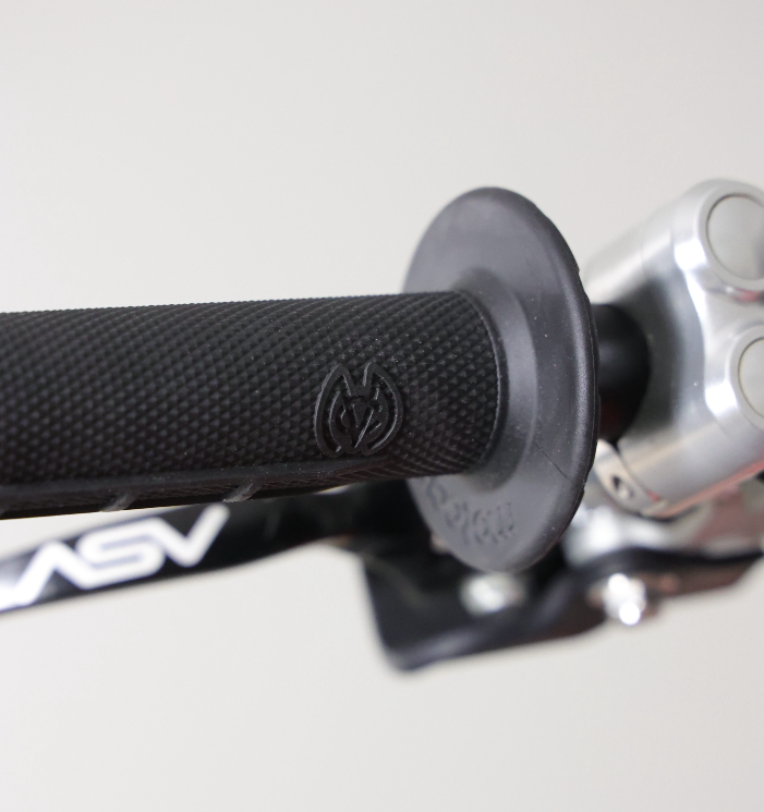 Universal Half Waffle Single Side Bolt-On Grips Black - Zoozbikes