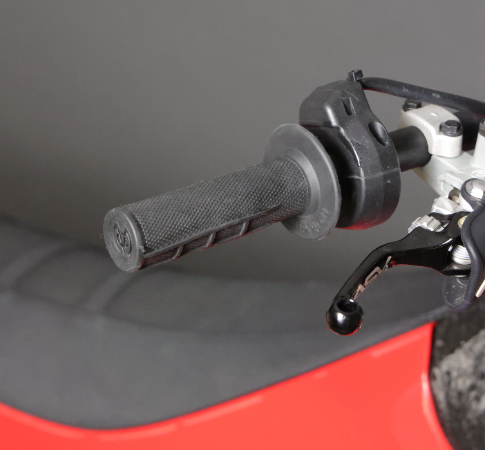 Universal Half Waffle Single Side Bolt-On Grips Black - Zoozbikes
