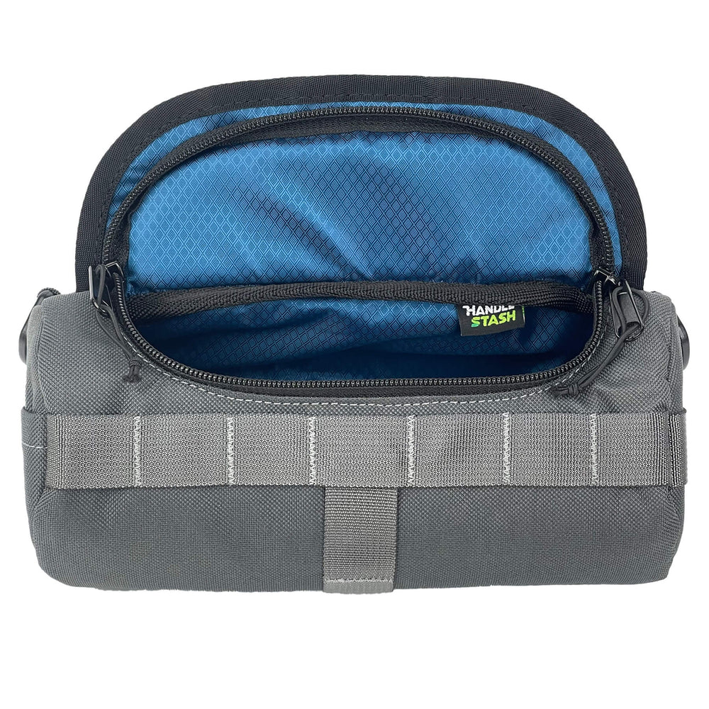 Handlebar Bag - Charcoal & Blue Burrito by HandleStash Accessories HandleStash   