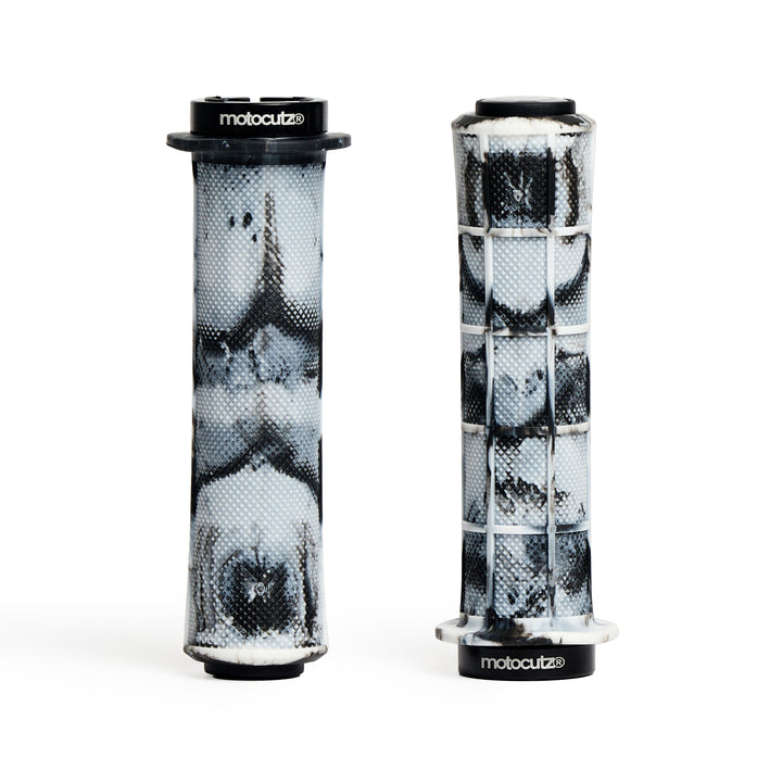 Mid Flange Bolt-On Grips White Dye - Zoozbikes