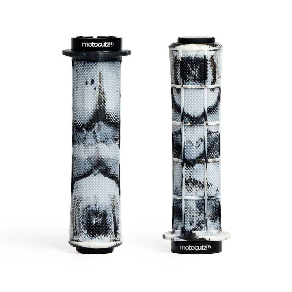 Mid Flange Bolt-On Grips White Dye – Zooz Bikes