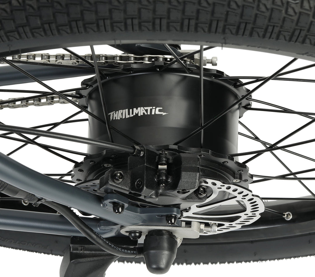 Zooz Electric Bike Ultra Cush motor birds eye view