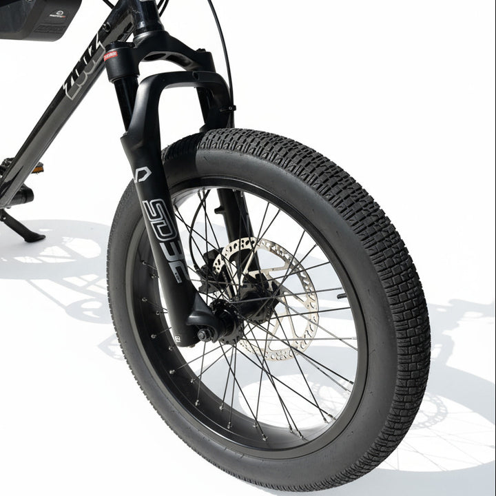 Zooz Bikes Ultra Ripster 20" UDING SD32 Air Suspension Fork 3/4 view