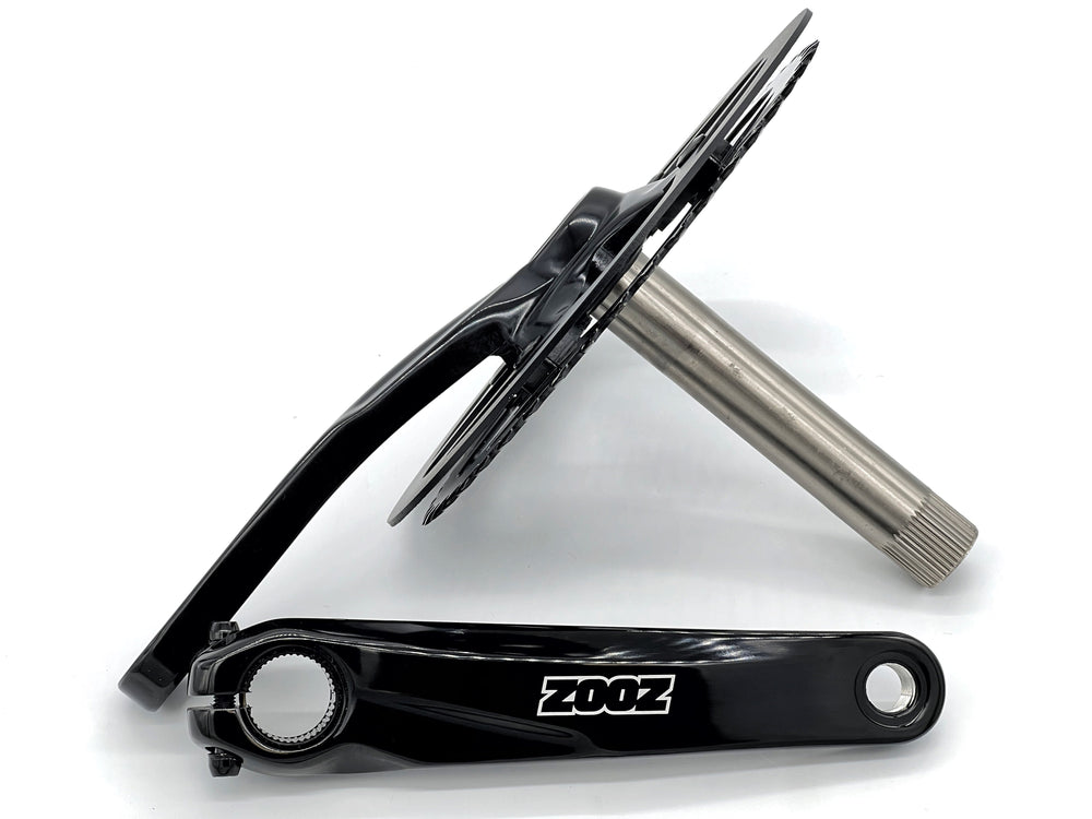 Integrated Crankset, UU, Black Parts Zooz Bikes