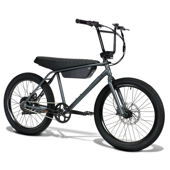 Zooz Electric Bike Ultra Urban Raven Black 3/4 view