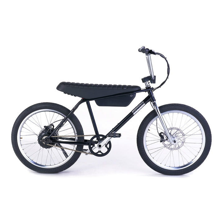 Zooz Electric Bike Ultra Urban Wet Black and Chrome side view