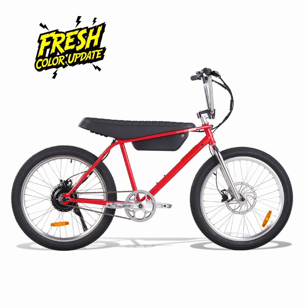 Zooz Electric Bike Ultra Urban Gen 5 Red Rocket side view