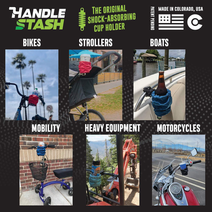 Shock-Absorbing Bike Cup Holder | HandleStash by HandleStash Accessories HandleStash   