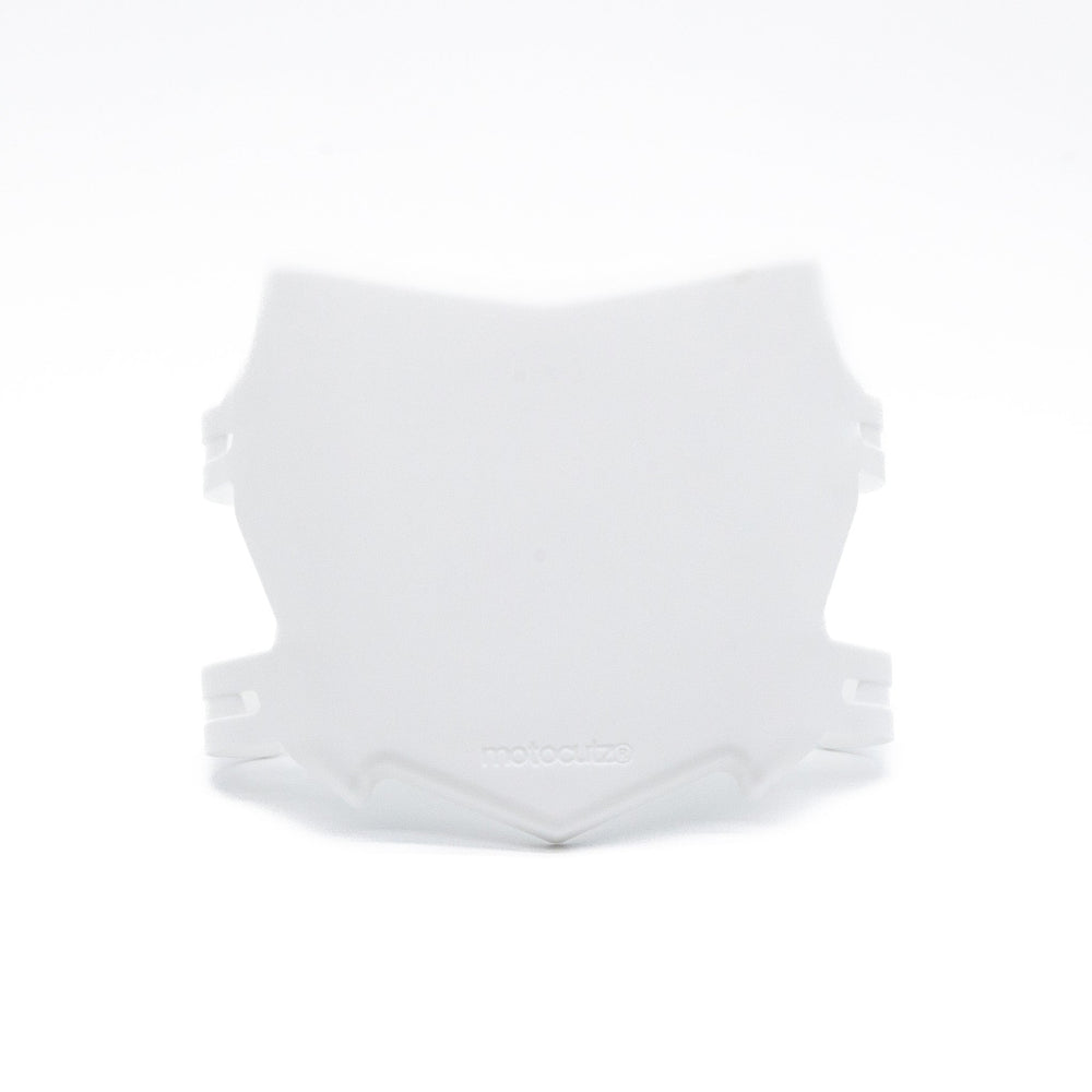 OG MOTOCUTZ X TG BUILT FRONT NUMBER PLATE WHITE - Zoozbikes