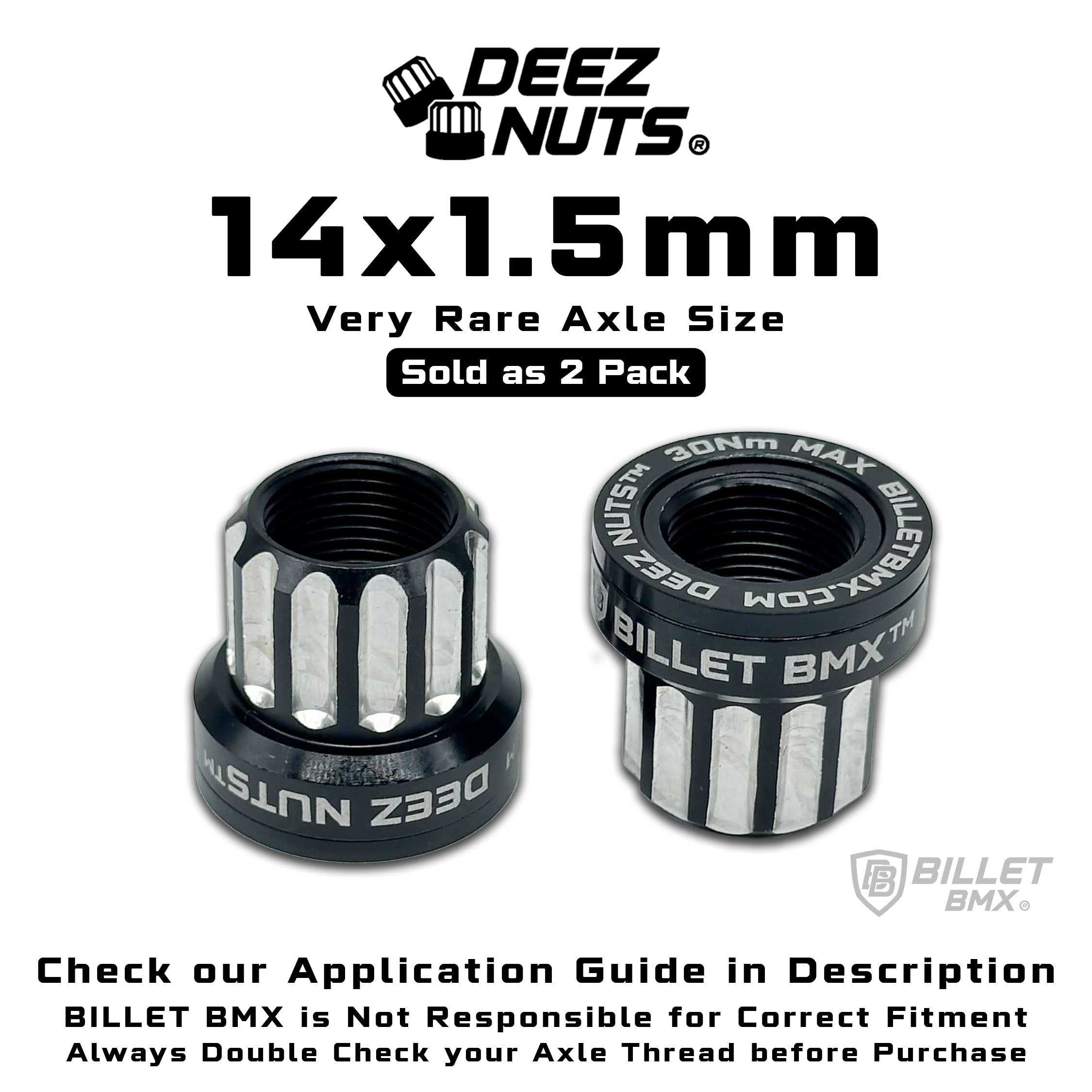 BILLET BMX Deez Nuts 12 Point Bike Axle Nuts 14x1.50mm FOR eBIKES