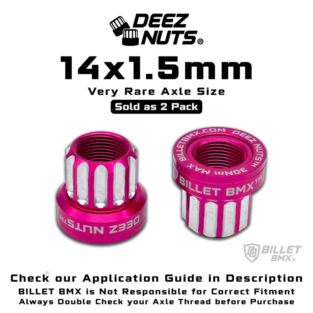 BILLET BMX Deez Nuts 12 Point Bike Axle Nuts 14x1.50mm FOR eBIKES AND ZOOZ REAR (2-Pack) - Zoozbikes