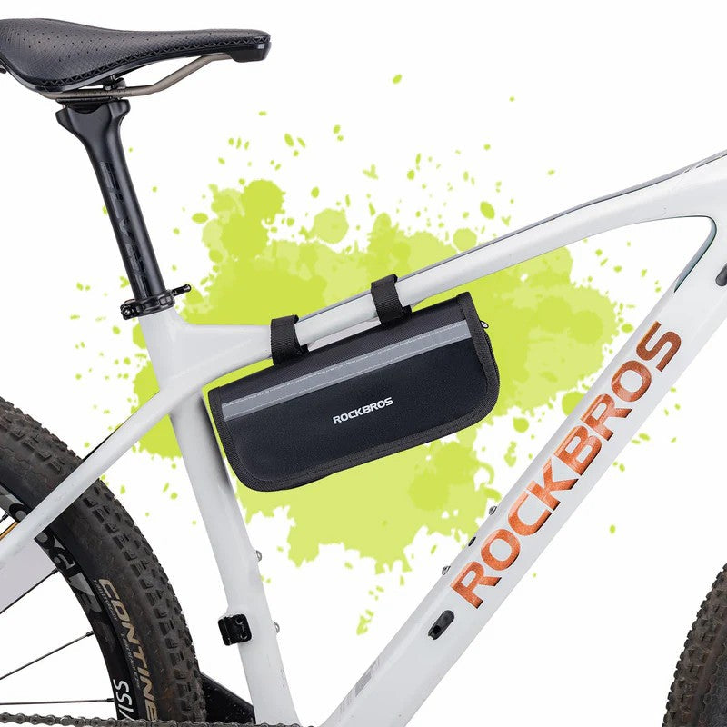 mountainbike repair kit ROCKBROS Bike Tool Kit with Tire Pump, Multi-Function Tool, Patches, Portable Repair Bag