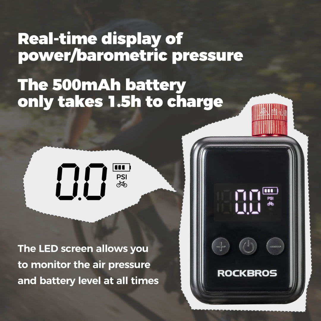 HW140 Mini Electric Bike Pump - Zoozbikes