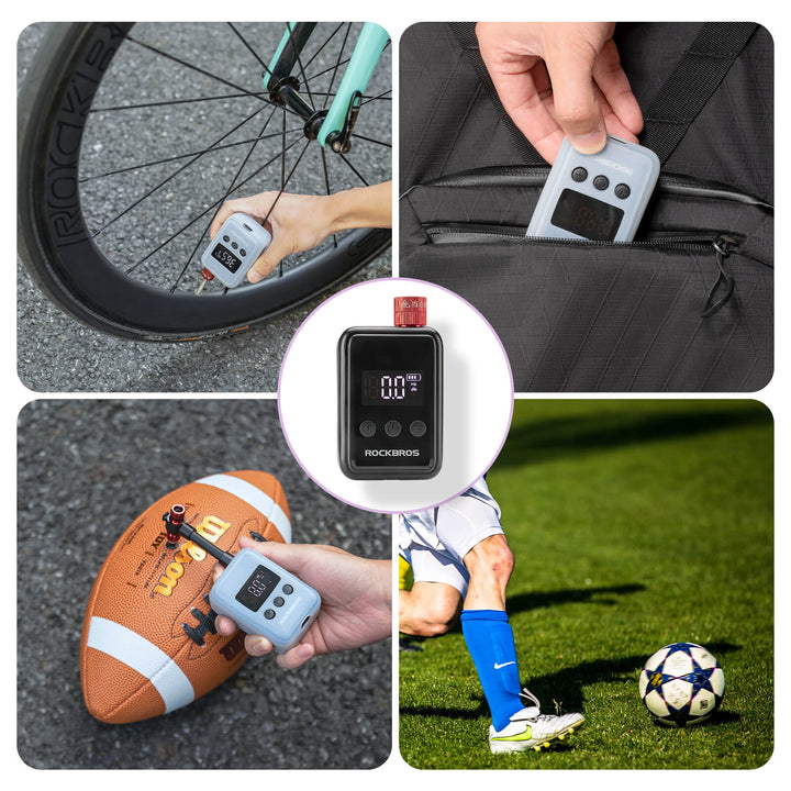 mini electric bicycle pump ROCKBROS HW140 Mini Electric Air Bike Tire Pump 150PSI 500mAh